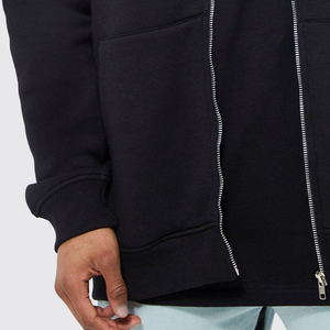 Nouveaux sweats à capuche pour hommes imprimés sur mesure, 100 % coton, teinture unie, respirants, écologiques, avec fermeture éclair, logo brodé, design automne - Product Image 3