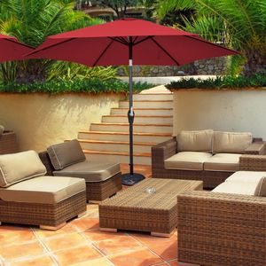 Parasol de terrasse extérieur de 3 mètres avec réglage d'inclinaison et manivelle pour votre espace de terrasse - Product Image 2