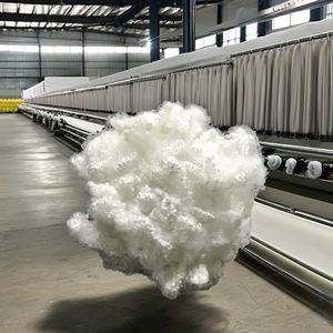 100% Recycled 4D HCS Polyester <b>Staple</b> Fibers 100% Hollow Conjugated Synthetic VIKOHASAN Fiber Siliconized Filling Concrete - Product Image 1