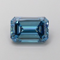 Diamant de laboratoire bleu vif fantaisie taille émeraude de 2,01 carats, clarté VS1, polissage excellent, qualité supérieure CVD, certifié IGI pour joaillerie fine