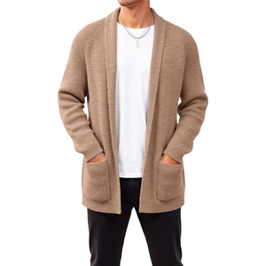 Men's <b>Lightweight</b> V-Neck Cotton Knitted <b>Cardigan</b> Soft Breathable Preppy Style <b>Summer</b> Sweater - Product Image 1