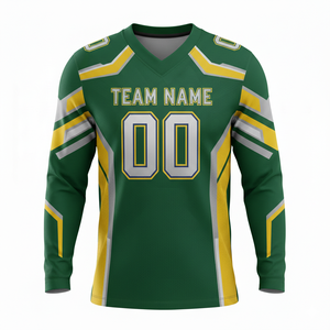 Custom Sublimated Breathable American Football Uniform Jersey Shorts Set Front Logo Position 100% Polyester Anti-Bacterial Quick - Product Image 4