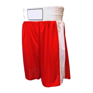 <b>Red</b> White Men's Casual Boxing Shorts Muay Thai Fight Shorts Quick Dry Breathable <b>Silk</b> & Polyester Martial Arts Training Short - Product Image 4