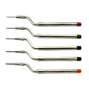 Kit d'osteotomes chirurgicaux manuels de haute qualité en acier inoxydable allemand pour lifting sinusal dentaire, marteau chirurgical, osteotomes droits, décalés et concaves - Product Image 1