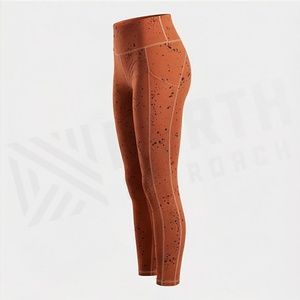 High Quality <b>Womens</b> Mid Waisted Yoga <b>Leggings</b> Solid <b>Pattern</b> Fitness Pants Workout Activewear Available Customized Color - Product Image 3