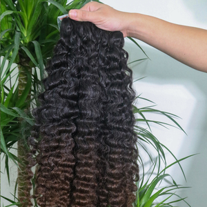Cheveux en vrac Deep Wave Ombre Noir Naturel Brun Double Drawn Cheveux Humains Vierges Vietnamiens pour Tresses Vente en Gros - Product Image 4