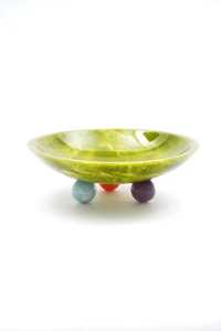 Bol en résine époxy de qualité supérieure, bol en céramique fait main, design Wabi-Sabi, glaçure jaune-brun sculptée, plat de service décoratif - Product Image 4