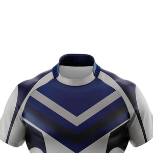 Ropa Deportiva, Camiseta de Rugby de Manga Corta, 100% Poliéster, Absorbente de Humedad, Transpirable, para Adultos, Unisex, Servicio OEM, Última Colección - Product Image 3