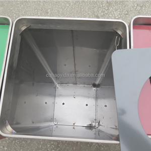 Nouveau design Bacs de <span class=keywords><strong>recyclage</strong></span> modernes en acier inoxydable brossé à haute teneur en <span class=keywords><strong>verre</strong></span> Poubelle rectangulaire à 4 composants - Product Image 6