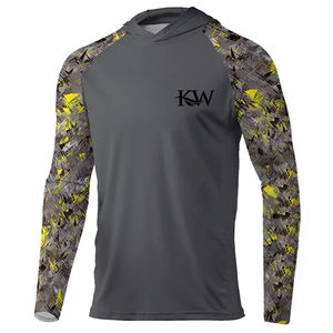 OEM ODM Heat-Transfer UPF 50 Anti-Uv Angling Custom Blank Shirts Quick Dry Breathable Anti-Bacterial 100% Polyester Fishing Wear - Product Image 2