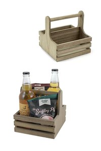 Caddie en bois moderne et durable avec poignée, organisateur de rangement portable pour cuisine, salle de bain et bureau - Taille/couleur/logo personnalisable - Product Image 6