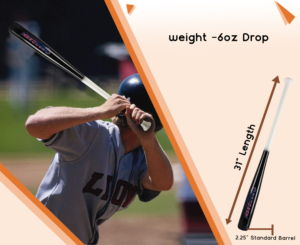 Bate de Béisbol de Madera de Arce para Adultos - 31 Pulgadas, Modelo 271, Diámetro del Barril de 2.25 Pulgadas, Color Natural o Negro, por NAQQASH SPORTS - Product Image 5