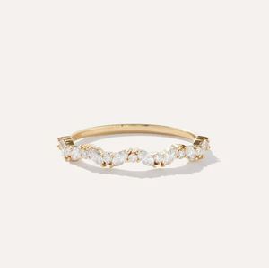 Marquise Cut Cluster 2x4mm Prong Set Moissanite Luxury Certified Delicate Wedding Engagement Party Band 925 Sterling <b>Silver</b> <b>Ring</b> - Product Image 3