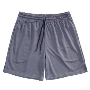 Pantalones Cortos de Baloncesto para Hombre, 100% Algodón, Cintura Alta, Cierre con Cordón, Transpirables, Estilo Deportivo, Color Sólido, Logotipo Bordado en la Parte Delantera - Product Image 3