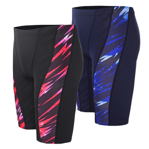 <b>Men</b> <b>Compression</b> <b>Shorts</b> High Waist Capri Length Geometric Print Quick Dry Sporty Style Elastic Waist Spandex Polyester - Product Image 1