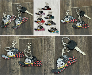 พวงกุญแจหมวกคาวบอยหนังวัวแท้ทำมือ ลายตารางสไตล์ตะวันตก ของขวัญยอดนิยมสำหรับผู้ชายและผู้หญิง - Product Image 3