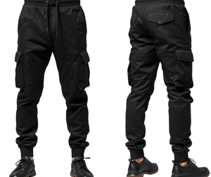 Pantalones Cargo Jogger para Hombre con Múltiples Bolsillos, Tirantes Utilitarios, Ajuste Holgado, Tela Resistente, Pantalones Deportivos Tácticos con Hebilla Funcional - Product Image 2