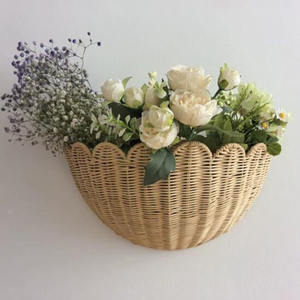 Cesta de Almacenamiento de Mimbre en Forma de Manzana, Organizador de Libros Hecho a Mano, Decoración para Colgar en la Pared, Decoración Chic para Cuarto de Bebé o Guardería - Product Image 3