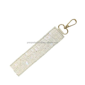 Embroidered Mom Seed Beads Keychain Wristlet Bracelet Eco-Friendly Durable Lightweight Gift Mother's Day Birthday Bag Charm Love - Product Image 4