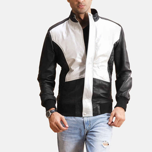 2026 <b>Winter</b> Custom Sheep Skin <b>Leather</b> <b>Jacket</b> Collarless Waterproof Breathable Casual Outdoor Vintage Gothic Fashion Motorcycle - Product Image 3