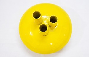 Jarrón de Diseño Simple de Alta Calidad con 3 Orificios, Recubierto de Polvo Amarillo, Estilo Moderno para Hogar de Lujo, Gran Venta - Product Image 3