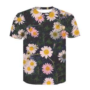 เสื้อยืดคอกลมแขนสั้นผู้ชาย พิมพ์ลายแบบซับลิเมชั่น แห้งเร็ว ระบายอากาศได้ดี ผ้าฝ้าย 100% ลายสาดสีสันสดใส ทรงปกติ - Product Image 3