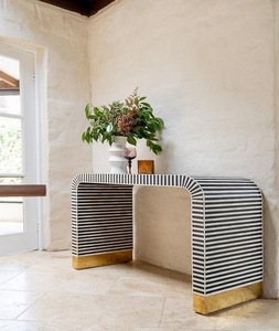 ILAHI's Bone Inlay <b>Table</b> Modern Design Agate Detailing <b>Storage</b> Portable Home Furniture - Product Image 5