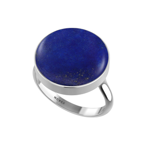 925 Sterling Silver <b>Ring</b> Bezel Setting <b>Lapis</b> <b>Lazuli</b> Gemstone Mix Shapes Classic Wedding Party Trendy Fashionable Unisex - Product Image 6