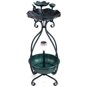 Mangiatoia per Uccelli Solare con Fioriera Quadrata e Luci per Decorazione del Giardino - Product Image 2
