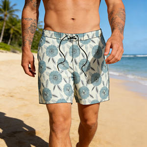 Pantalones Cortos Deportivos de Nailon y Elastano Personalizados de Moda para Hombre con Bolsillo con Cremallera para Entrenamiento de Bádminton - Product Image 1