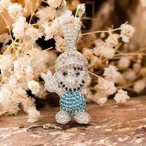 จี้เพชรฮิปฮอปสุดหรู ลดราคาพิเศษ สร้อยคอแบบ Iced Out สำหรับผู้ชายและผู้หญิง เครื่องประดับเงินแท้ 925 มีจำหน่ายแล้ว - Product Image 5