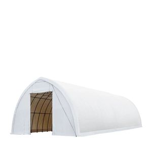 TMG ST4081V Garage de stockage préfabriqué à poutre simple avec couverture en PVC de qualité commerciale 17 oz, dimensions 40FT x 80FT, porte large ouverte 13FT L x 16FT H - Product Image 1