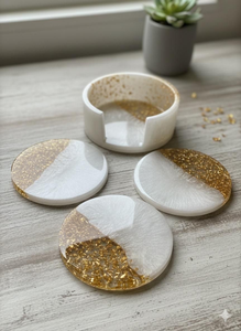 Posavasos Cuadrados de Nogal Hechos a Mano con Incrustaciones de Resina, Ecológicos, Resistentes al Calor, Duraderos, No Tóxicos, Color/Tamaño Personalizables - Product Image 2