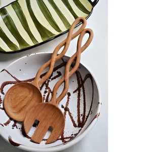 <b>Wooden</b> Handle Kitchen Knife Set with Acacia Block <b>Wooden</b> Spoon Set Customized Logo Serving Spoon Set Cook's Spoon - Product Image 6