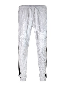 Traje de terciopelo con cremallera para hombre, traje ajustado con raya lateral, cierre frontal, 2 piezas - Product Image 5