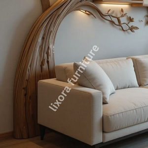 Modern Wall Mounted <b>Tree</b> Shaped Wood Bookshelf Luxury <b>LED</b> Backlit Decorative Living Room Display - Product Image 4