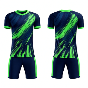 ชุดฟุตบอลแบบใหม่ เสื้อและกางเกงขาสั้นสำหรับฝึกซ้อม ชุดกีฬาคุณภาพสูง ออกแบบและสั่งตัดได้ตามขนาด - Product Image 3