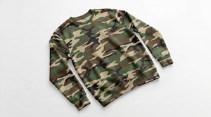 Sudadera de Cuello Redondo con Camuflaje para Hombre, 100% Algodón, Tejido de Punto, Corte Regular, Informal, para Otoño - Product Image 5