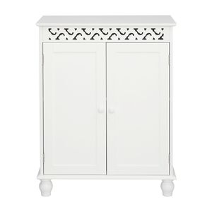 Credenza a Due Ante Intagliata in Stile Antico e Contemporaneo, Assemblata in Quercia e Vetro, Arredamento per Soggiorno in Stile Rustico - Product Image 1