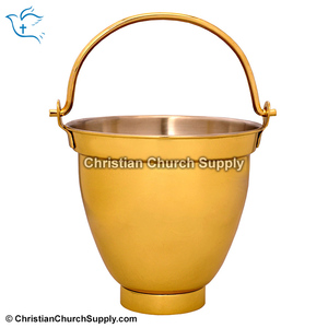 Seau à eau bénite |   Seau à eau bénite liturgique en laiton pour les églises – Export Corporation - Product Image 2