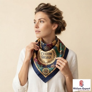 Pañuelo Cuadrado de Seda con Estampado Personalizado a la Moda, Fabricante y Proveedor Textil de Marca Privada OEM ODM - Product Image 2
