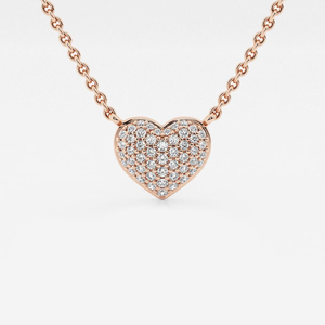 Colgante de Corazón Pequeño con Diamantes Cultivados en Laboratorio de 1/4 CTW, con Cadena Ajustable, Elegante Collar de Diamantes con Corazón Minimalista, Regalo - Product Image 2