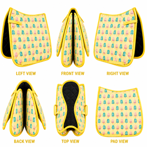 แผ่นอานม้าหลากสีสำหรับม้าม้าแผ่นรองอานม้าแบบอังกฤษออกแบบได้ตามต้องการ - Product Image 4