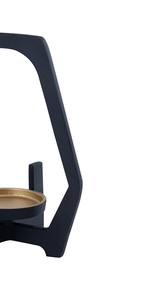 Portavelas Moderno de Hierro Negro Mate, Linterna Metálica Hexagonal Geométrica, Centro de Mesa Abstracto Nórdico, Decoración de Lujo para el Hogar - Product Image 4