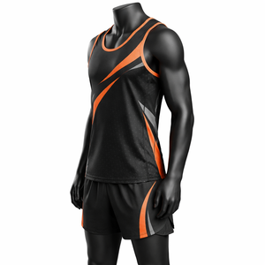 Uniforme de Running Personalizado para Hombre, Conjunto Deportivo, Camiseta sin Mangas, Pantalones Cortos, Conjunto para Gimnasio, Entrenamiento, Fitness, Running, OEM, Marca Privada - Product Image 5