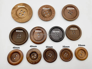 Vintage Sweater Handmade Wooden Sewing <b>Buttons</b> for Shirt Flat 2 Holes 4 Holes Wooden <b>Buttons</b> Clothing Wood <b>Buttons</b> for Crafts - Product Image 3