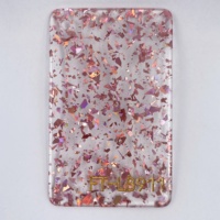 Paillettes transparentes 3MM poudre de paillettes plaque acrylique or et argent rose poudre d'oignon plexiglas couleur irrégulière Laser PMMA/bricolage