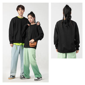 Sweat-shirt à col rond doublé polaire pour femme, couleur unie, anti-boulochage, à manches longues, style décontracté, idéal pour le sport – Grande Vente - Product Image 4