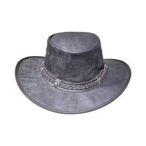 Chapeaux de cowboy pour femmes, protection solaire, large bord, chapeau western, bande tressée, clous en nickel, résistant aux intempéries, chapeaux en cuir tendance pour femmes - Product Image 6