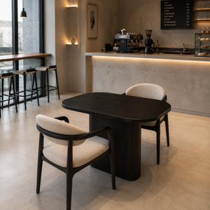 Chaise de salle à manger moderne en teck massif rembourrée pour cafés, restaurants, hôtels, villas, complexes hôteliers, fournisseur de meubles pour la maison, sur mesure - Product Image 2